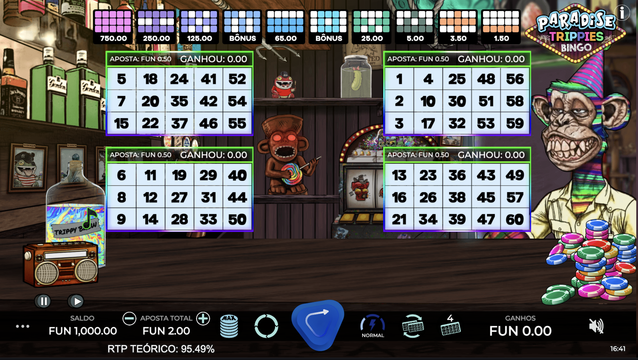 Screenshot Paradise Trippies Bingo 1