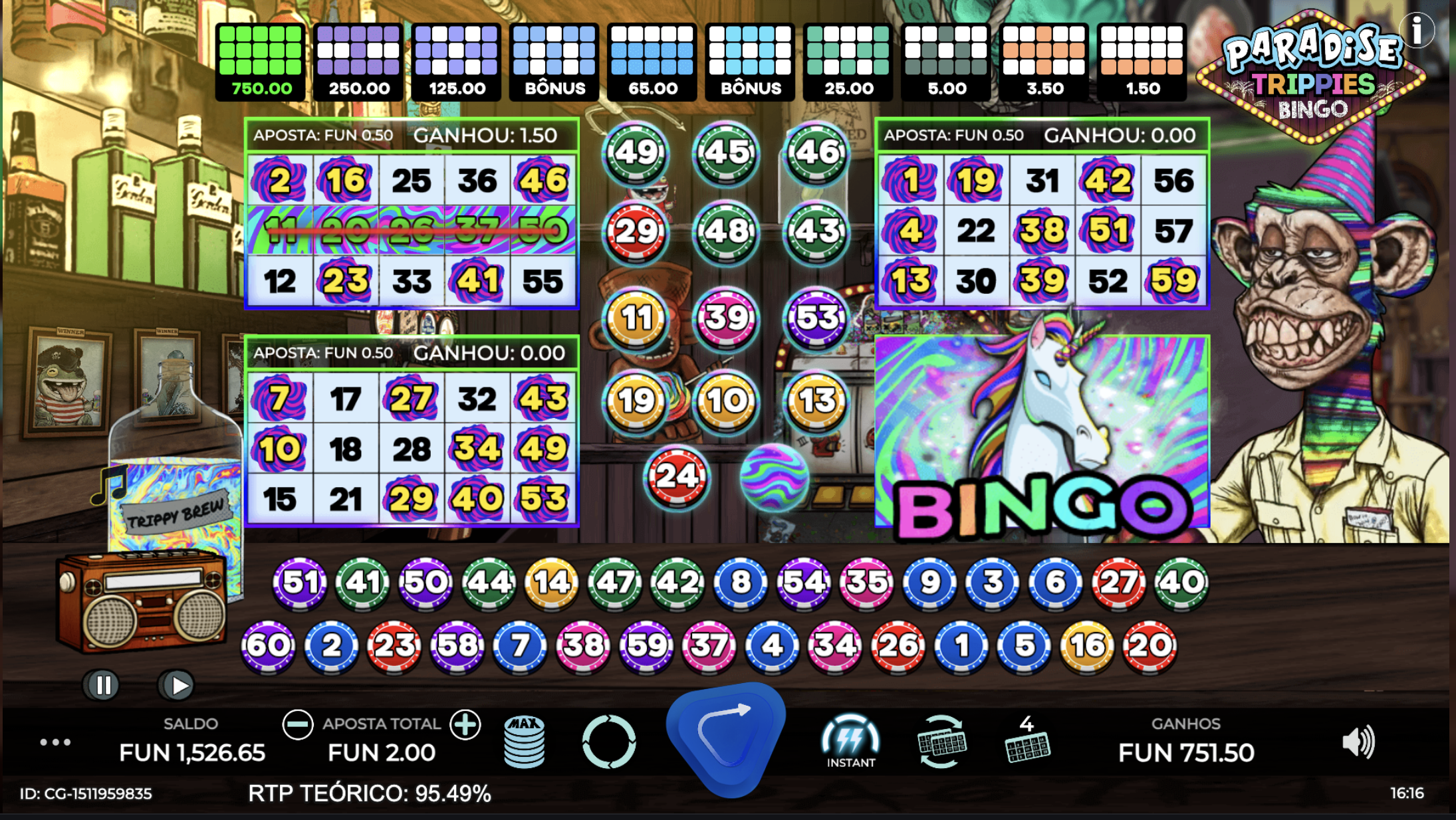 Screenshot Paradise Trippies Bingo 3